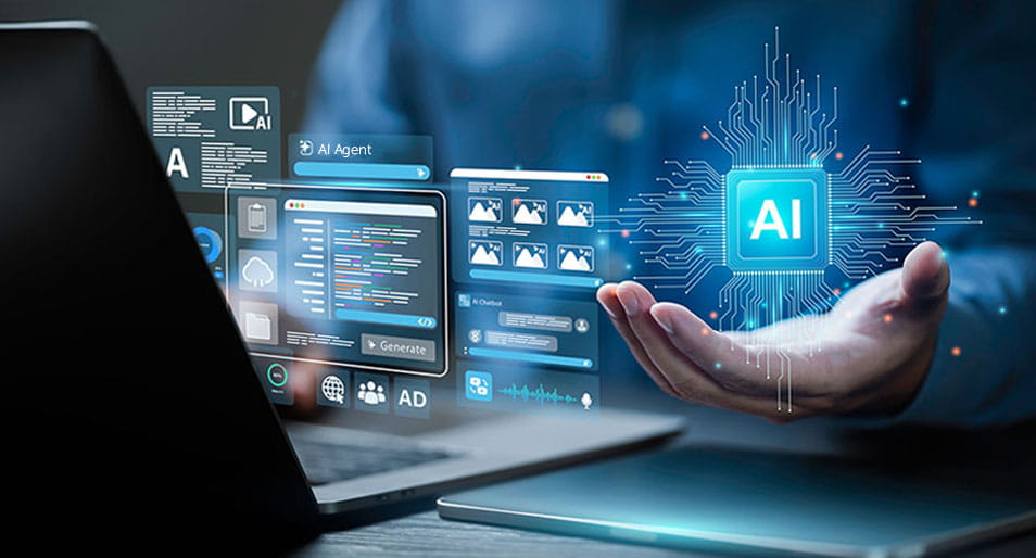 ReadyPlatform AI Dashboard showing business analytics and communication logs